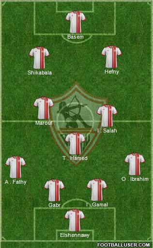 Zamalek Sporting Club Formation 2016