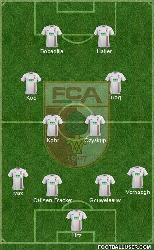 FC Augsburg Formation 2016