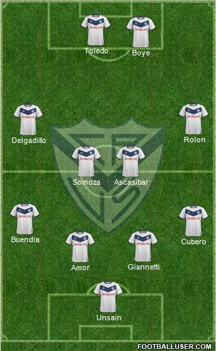 Vélez Sarsfield Formation 2016