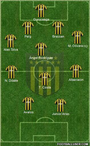 Club Atlético Peñarol Formation 2016