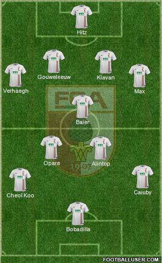 FC Augsburg Formation 2016