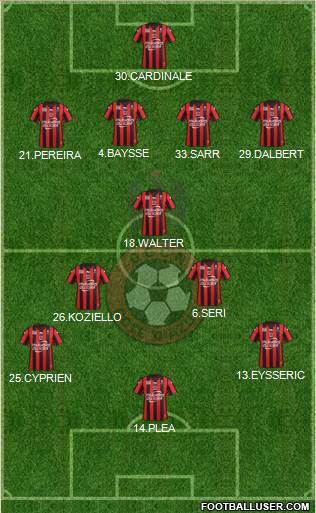 OGC Nice Côte d'Azur Formation 2016