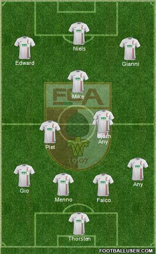 FC Augsburg Formation 2016