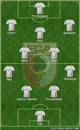 FC Augsburg Formation 2016