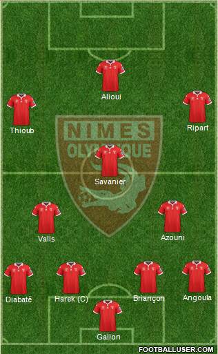 Nîmes Olympique Formation 2016