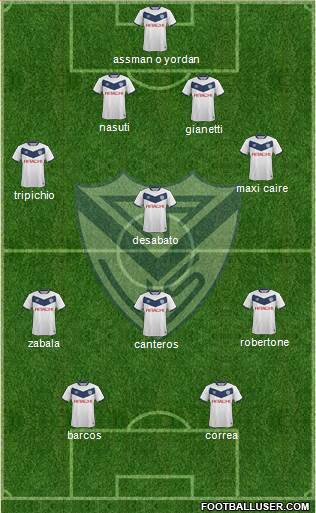 Vélez Sarsfield Formation 2016