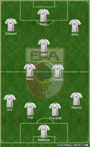 FC Augsburg Formation 2016