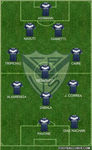 Vélez Sarsfield Formation 2016