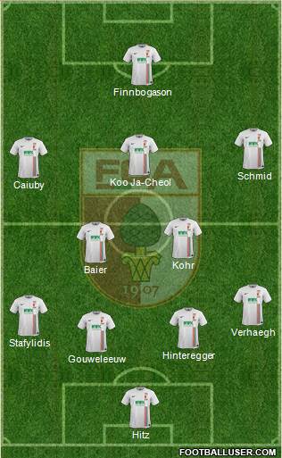 FC Augsburg Formation 2016