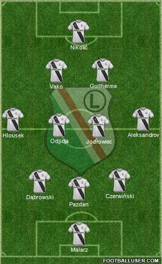 Legia Warszawa Formation 2016