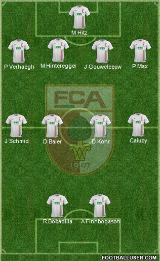 FC Augsburg Formation 2016