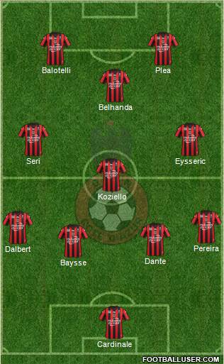 OGC Nice Côte d'Azur Formation 2016