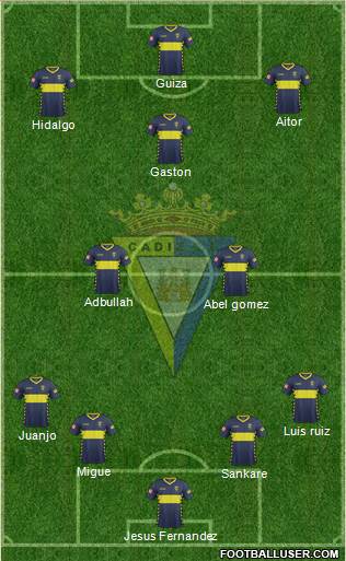 Cádiz C.F., S.A.D. Formation 2016