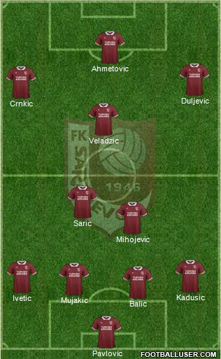 FK Sarajevo Formation 2016