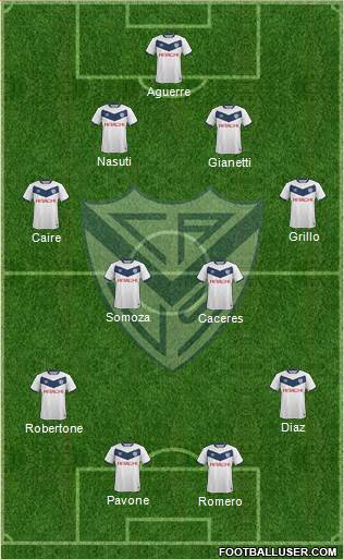 Vélez Sarsfield Formation 2016