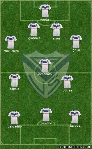 Vélez Sarsfield Formation 2016