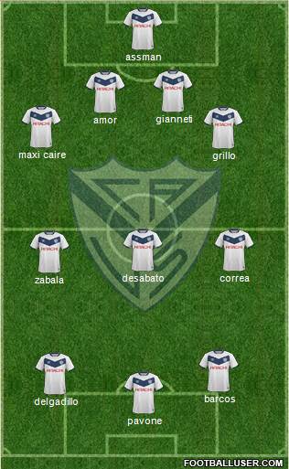 Vélez Sarsfield Formation 2016