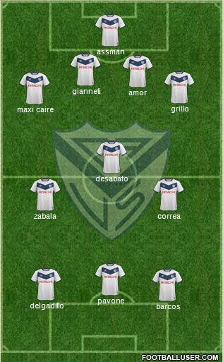 Vélez Sarsfield Formation 2016