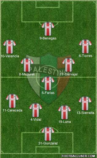 CD Palestino S.A.D.P. Formation 2016