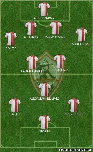 Zamalek Sporting Club Formation 2016