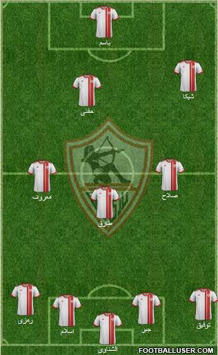 Zamalek Sporting Club Formation 2016