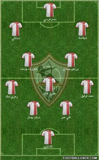 Zamalek Sporting Club Formation 2016