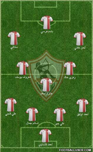 Zamalek Sporting Club Formation 2016