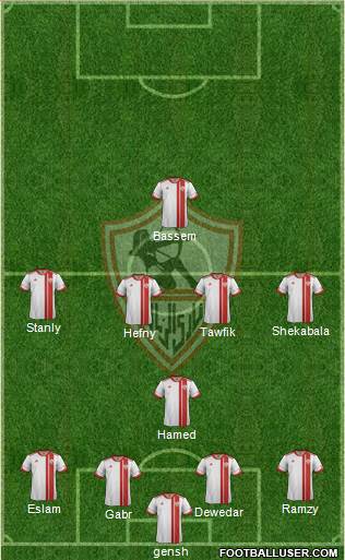 Zamalek Sporting Club Formation 2016