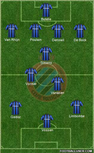 Club Brugge KV Formation 2016