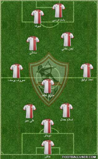 Zamalek Sporting Club Formation 2016