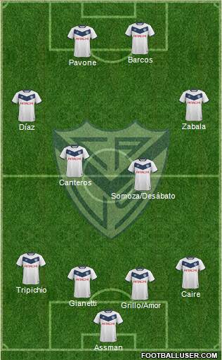 Vélez Sarsfield Formation 2016