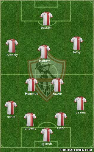 Zamalek Sporting Club Formation 2016