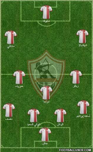 Zamalek Sporting Club Formation 2016