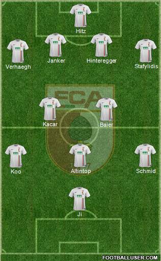 FC Augsburg Formation 2016