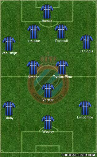 Club Brugge KV Formation 2016