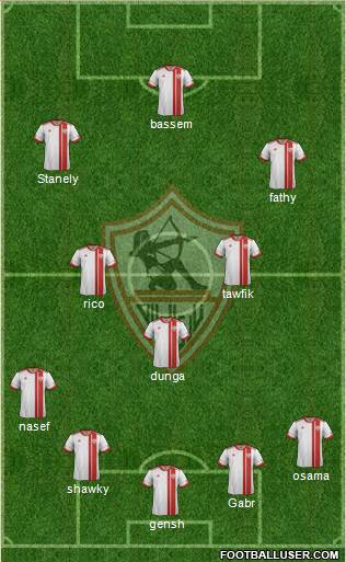 Zamalek Sporting Club Formation 2016