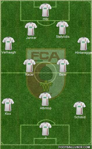 FC Augsburg Formation 2016