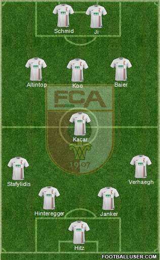 FC Augsburg Formation 2016