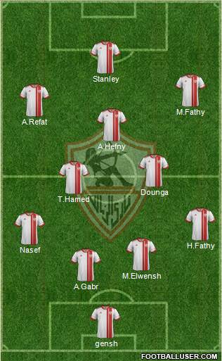 Zamalek Sporting Club Formation 2016