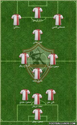 Zamalek Sporting Club Formation 2016