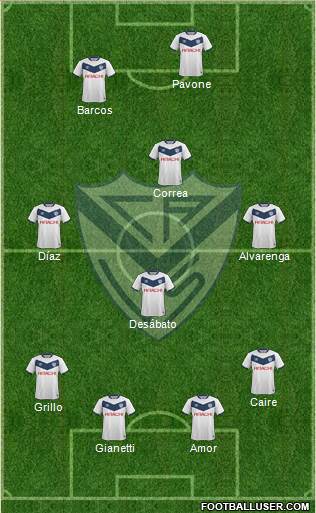 Vélez Sarsfield Formation 2016