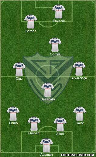 Vélez Sarsfield Formation 2016