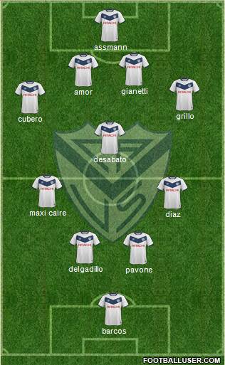 Vélez Sarsfield Formation 2016