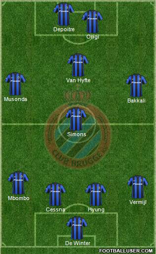 Club Brugge KV Formation 2016