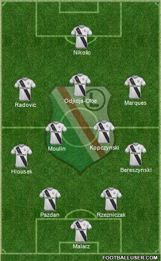 Legia Warszawa Formation 2016