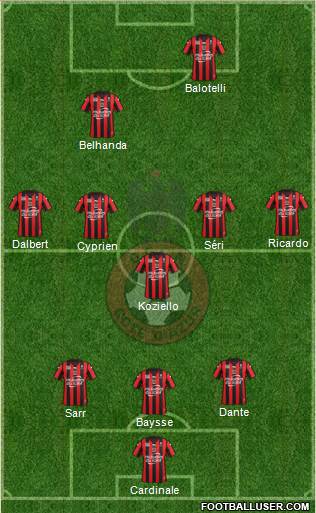 OGC Nice Côte d'Azur Formation 2016