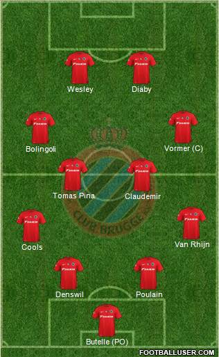 Club Brugge KV Formation 2016