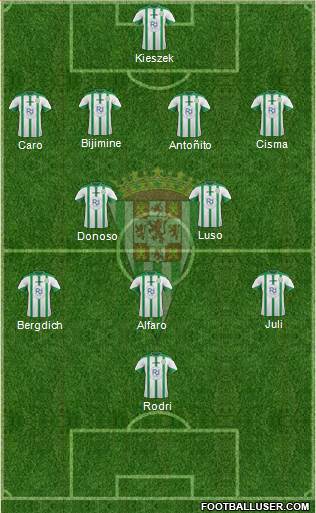 Córdoba C.F., S.A.D. Formation 2016