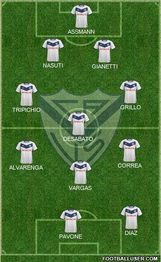 Vélez Sarsfield Formation 2016