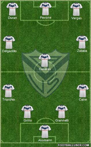 Vélez Sarsfield Formation 2016